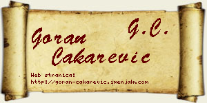 Goran Čakarević vizit kartica
